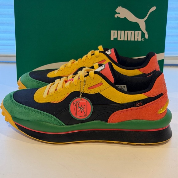 Puma Other - Puma Style Rider Vegas Flagship Men’s Sneakers size 11 Black/Yellow/Green/Pink